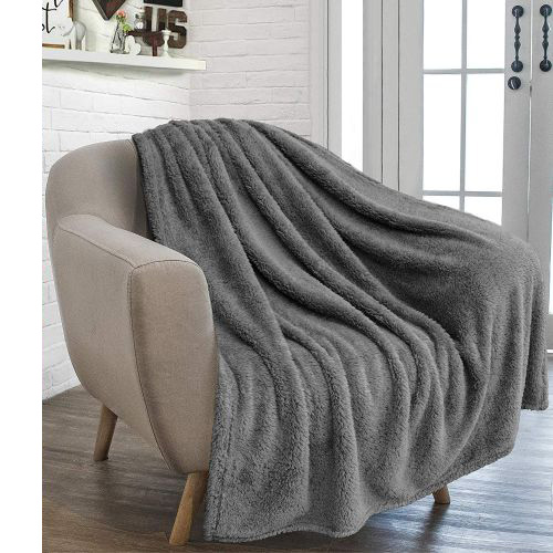 Oversized Coral Fleece Throw B...