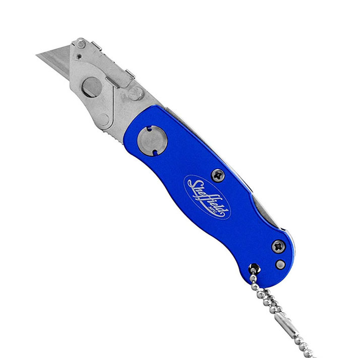 2 Piece Set Sheffield Keychain Multi Tool & Mini Lockback Utility Knife