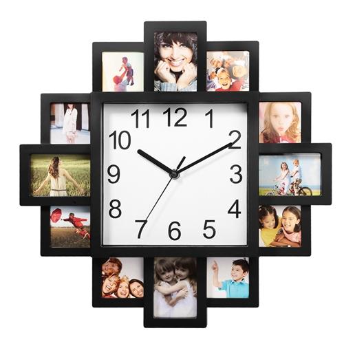 12 Frame Collage Wall Clock $1...