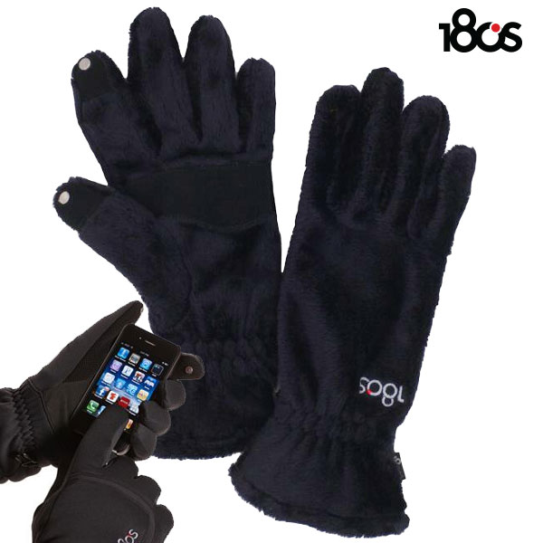 TecTouch Lush Black Stretch Fleece Touch Screen Gloves Youth Large 