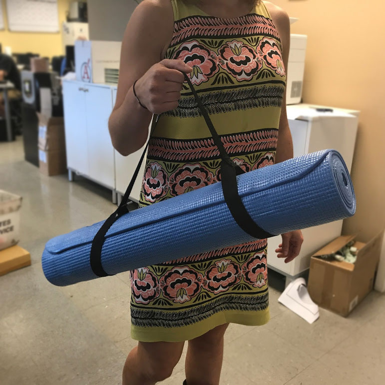 Yoga Mat With Carrying Strap and Yoga NonSlip Socks Set by 24 Hr