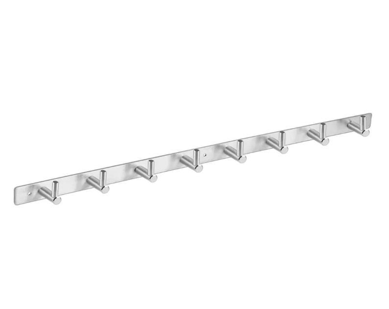 Stainless Steel 24 Wall Mounted Peg Rack with 8 Hooks (2-PACK