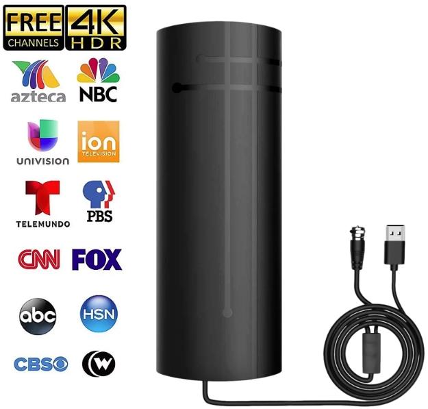 TV Antenna 150 Miles Long Range with Builtin Amplifier and 16.5ft Long