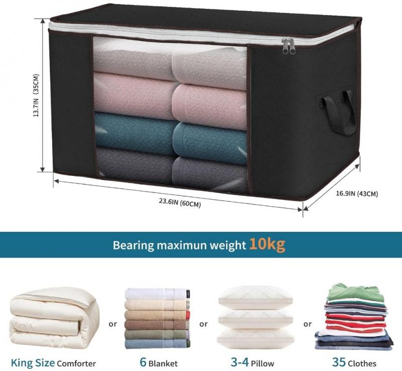 3 Pack of 90L Extra Large Foldable Clothing Storage Bags $17.99 (reg $30)