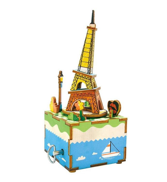 Eiffel Tower DIY 3D Music Box Wood Puzzle $19.99 (reg $30)