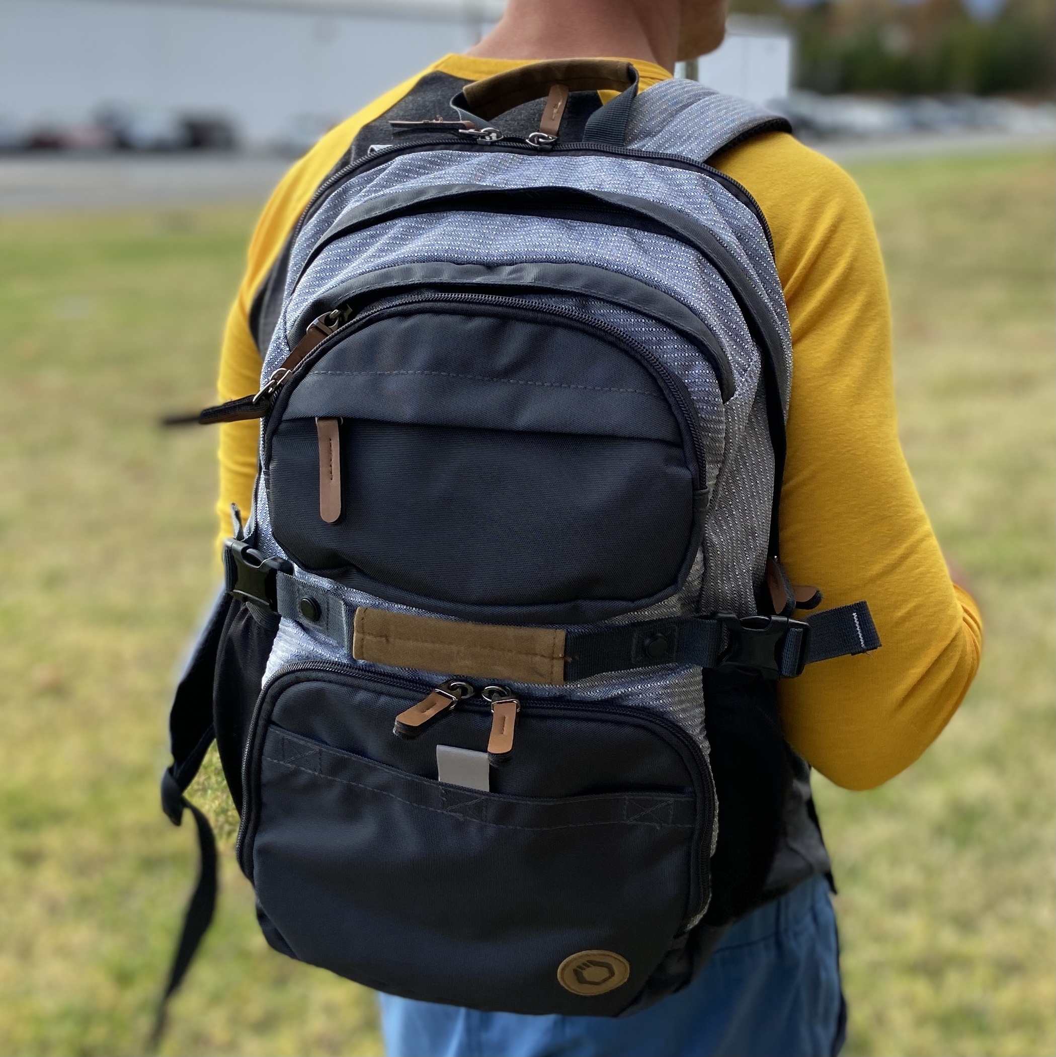 ORBEN Vintage Laptop Backpack With Leather Elements Vintage meets