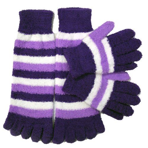 Fuzzy Toe Socks and Gloves Set 