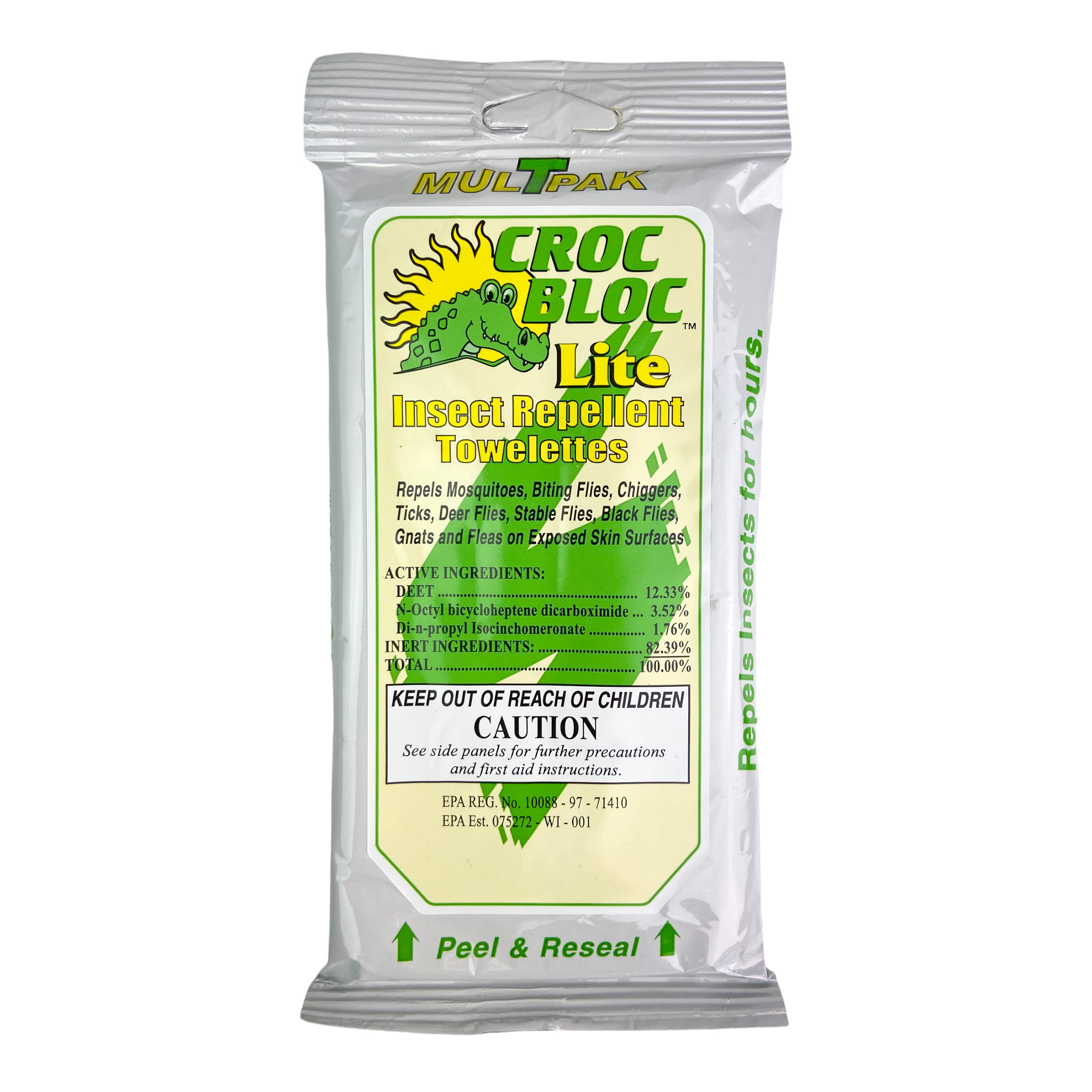 4-Pack Croc Bloc Insect Repellent, 16 Towelettes per pack