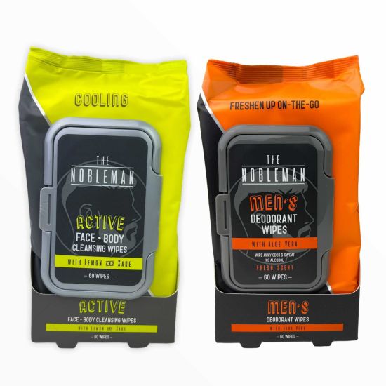 4 LARGE SIZE RESEALABLE PACKS of Nobleman Wipes $15.96 (reg $40)