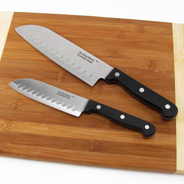 santoku knife set with block