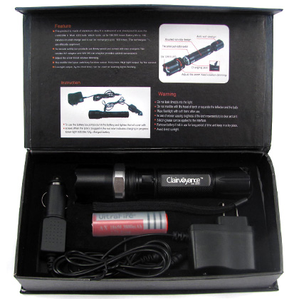 Clairvoyance Rechargeable 3 Watt Adjustable Beam Luxeon LED Zoom ...