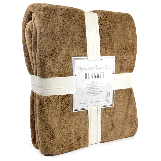 Oversized Super Soft Coral Fleece Throw Blanket 60 x 80 Order 2 or