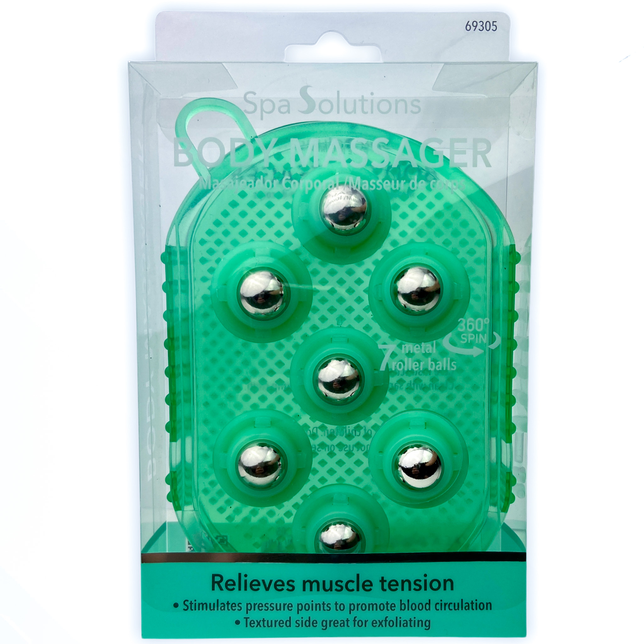 Spa Solutions Contour Body / Neck Massager & Exfoliator Use as is, or put in the freezer to