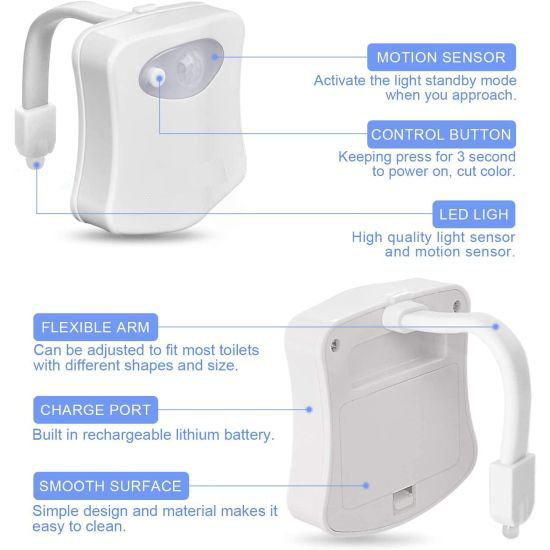 Sharper Image Toilet Motion Sensory Night Light Fun, sure.. but also