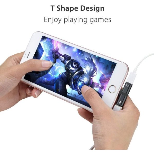 iPhone Headphone/Charger Adapter Let's you charge your iphone and use