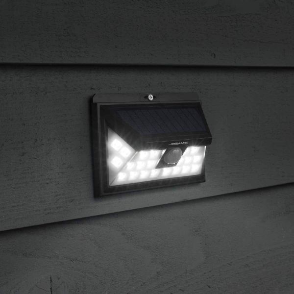 Mr Beams Solar Wedge Max 18 LED Security Outdoor Motion Sensor Wall Light 1-Pack 