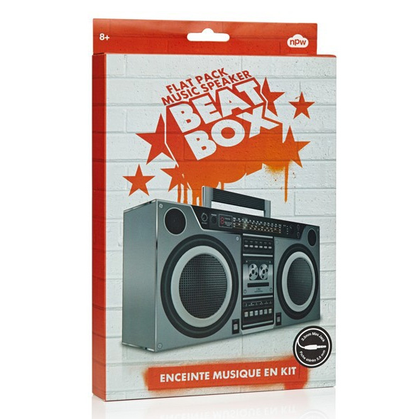 Beat Box Flat Pack Music Speaker - Connects To Your Cell Phone - SHIPS