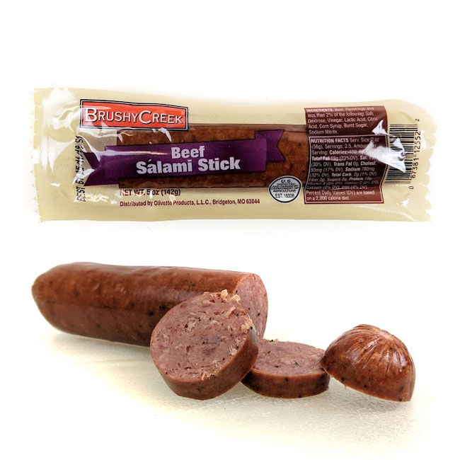 18 Pack of 5oz Salami Sticks by Brushy Creek Perfect For Snack Trays