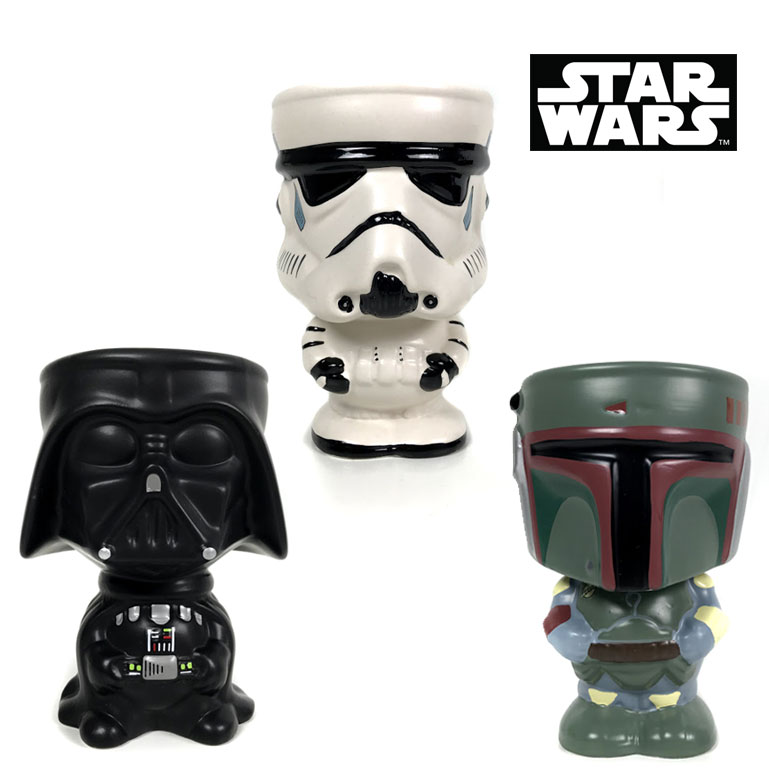 Set of 4 Star Wars Ceramic Goblets - You get a Storm Trooper, Boba Fett,  and TWO Darth Vaders! SHIPS FREE! - 13 Deals