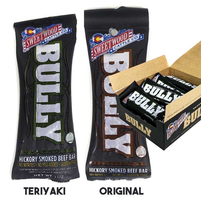 15 Pack of Sweetwood Bully Beef Bars in Original and Teriyaki SHIPS