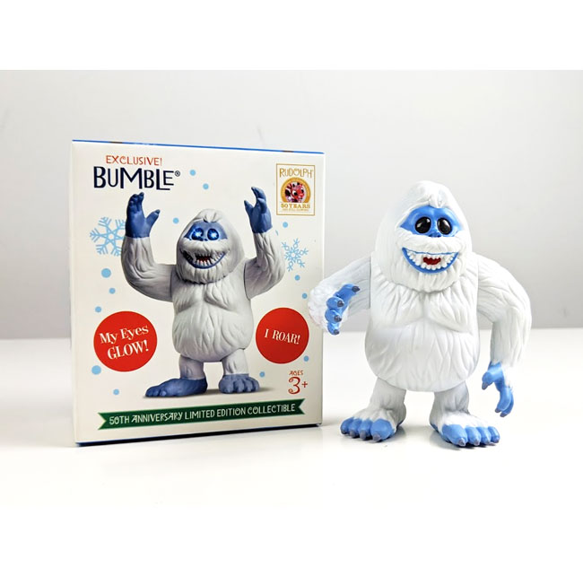 50TH ANNIVERSARY BUMBLE FROM RUDOLPH RED-NOSE REINDEER EYES GLOW & ROARS 