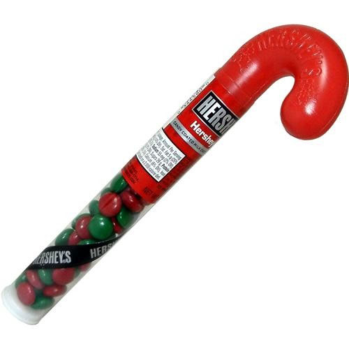 12 Pack of Hershey'ettes (Like M&Ms) Filled Candy Canes From Hershey