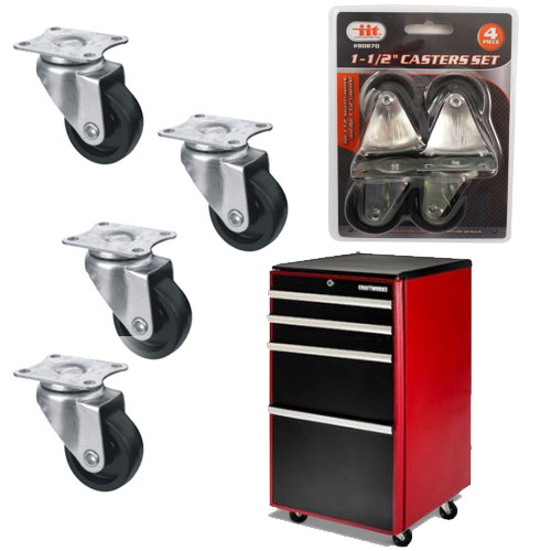 Set Of 4 Rolling Swivel Casters Put Wheels On Anything! SHIPS FREE