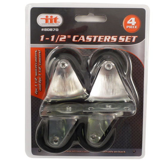 Set Of 4 Rolling Swivel Casters Put Wheels On Anything! SHIPS FREE