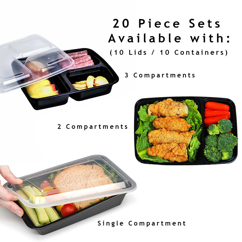 20 Piece Meal Prep Container Set From Fresh Guard - 3 Different Style ...