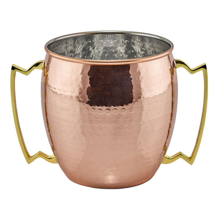 Hammered Copper Moscow Mule Mug Ice Buckets by Old Dutch International