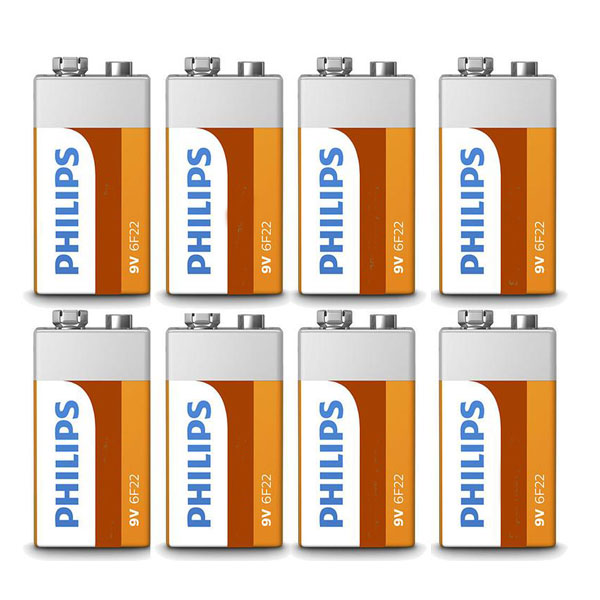 8 Pack of Philips 9 Volt Alkaline Batteries - 13 Deals