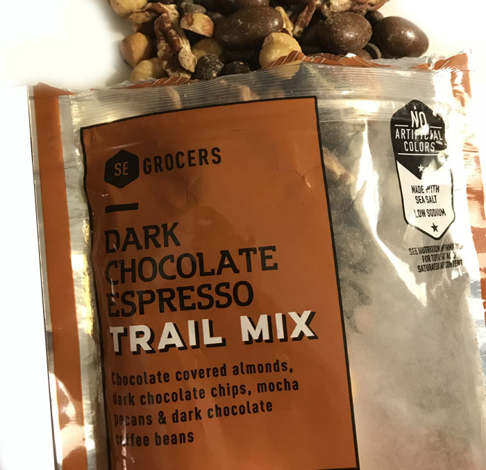 6 Bags of Dark Chocolate Espresso Bean Trail Mix With Macadamia Nuts