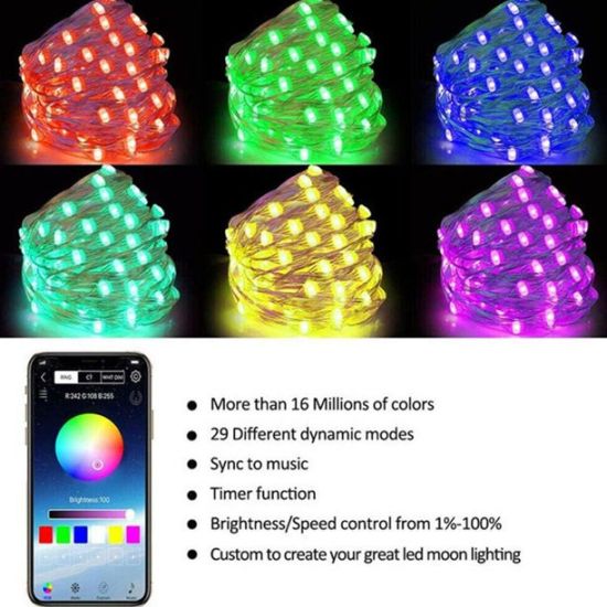 Bluetooth Controlled Smart Christmas LED Lights $19.99 (reg $40)