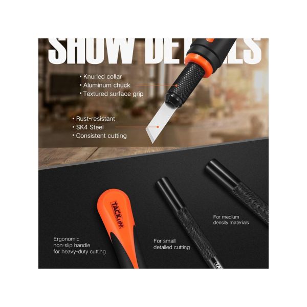 22 Piece Precision Craft Utility Knife Set In Case Sharp