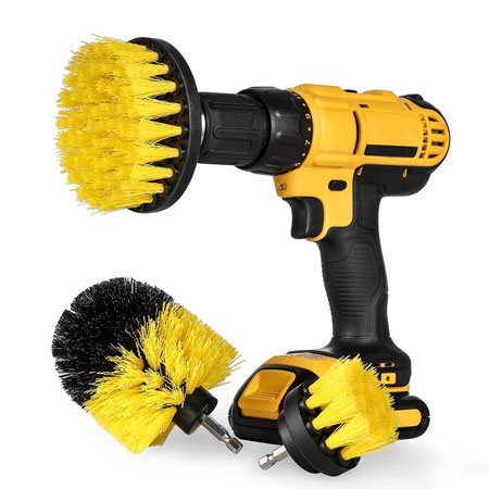 3 Piece Scrub Brush Drill Atta...