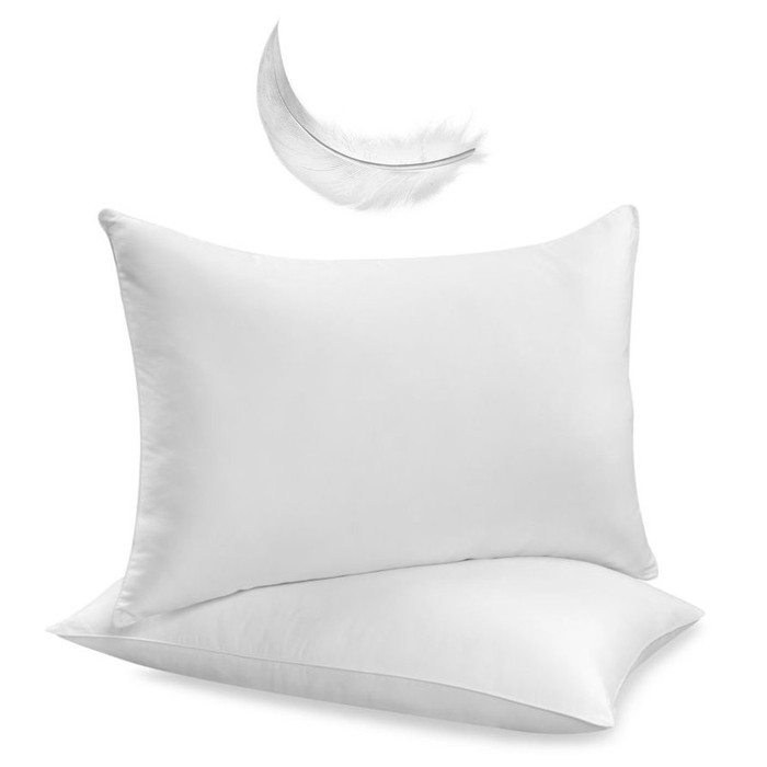 2 Pack of Luxury Grade 100 Duck Feather Pillows Keeps you cool at