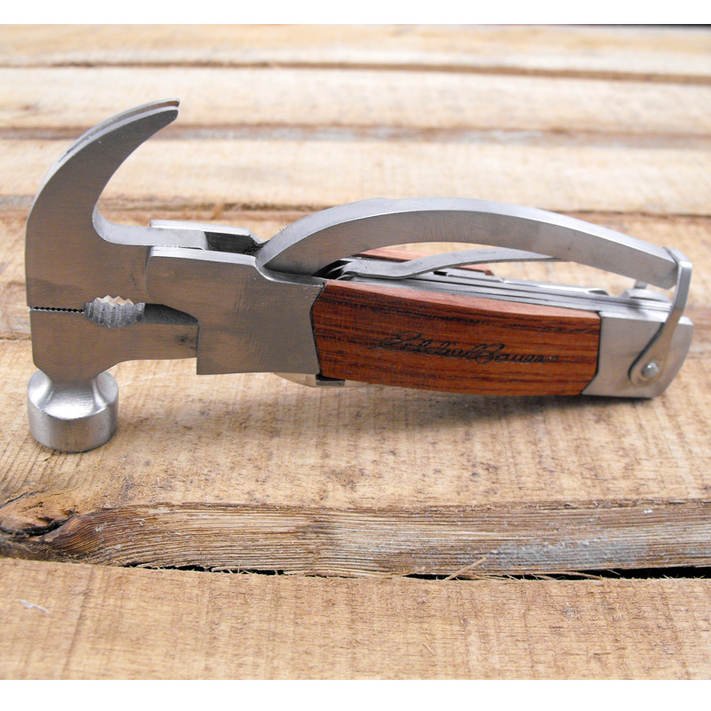 Eddie Bauer Stainless Steel MultiTool with Hammer and Wood Handle