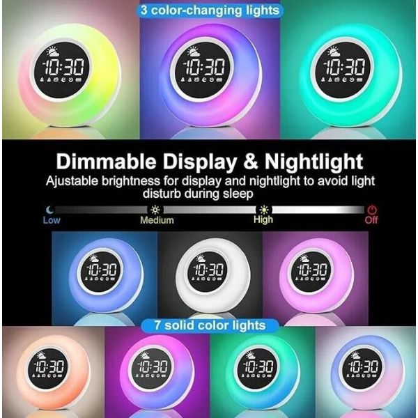 Sleep Sound Machine With Multi-Color Night Light Clock $17.99 (reg $35)