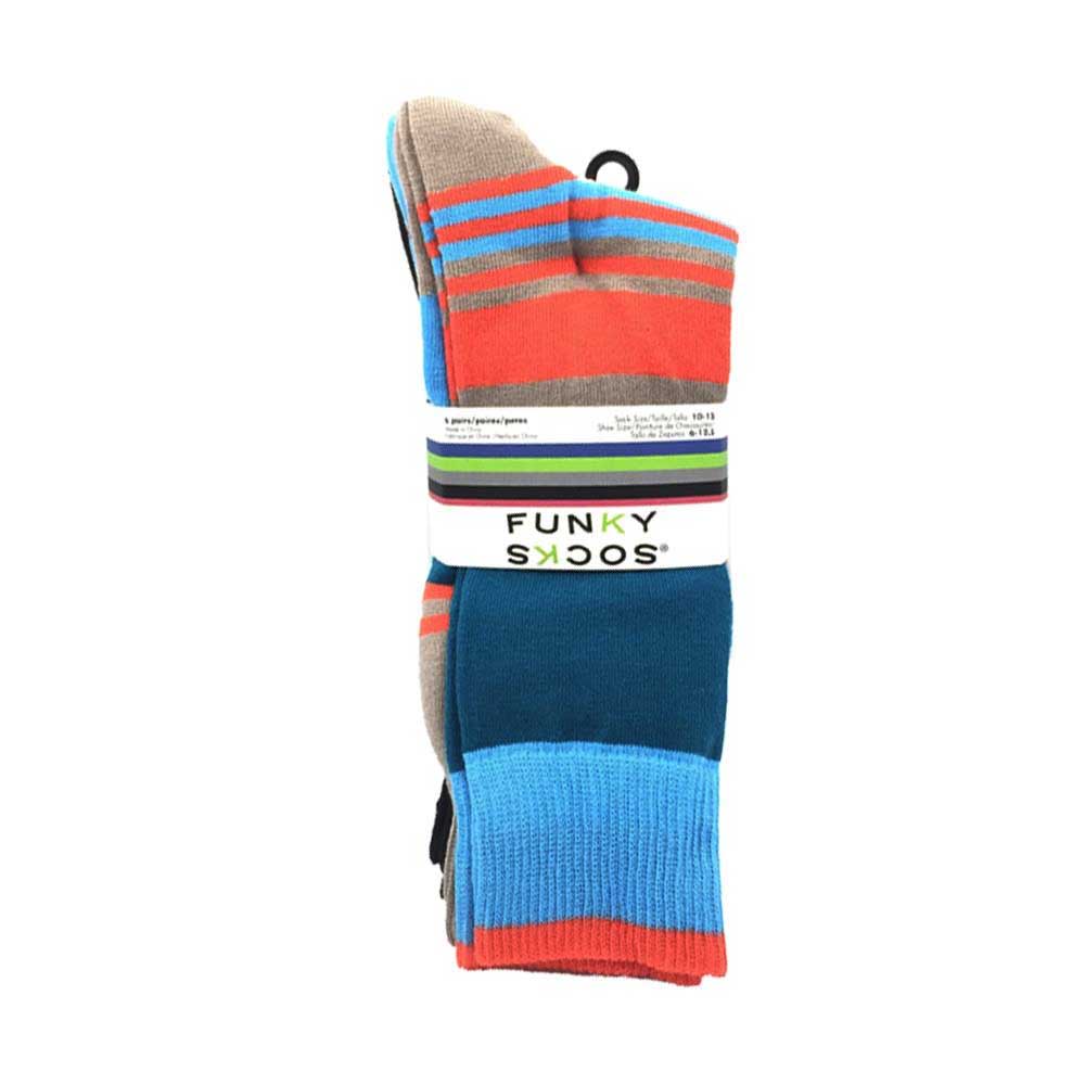24 Pairs of Men's Fun & Colorful Assorted Crew Socks by Funky Socks