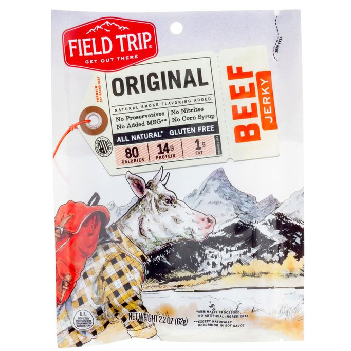 3 Bags of Field Trip Brand Beef Jerky All Natural, No Nitrates, No