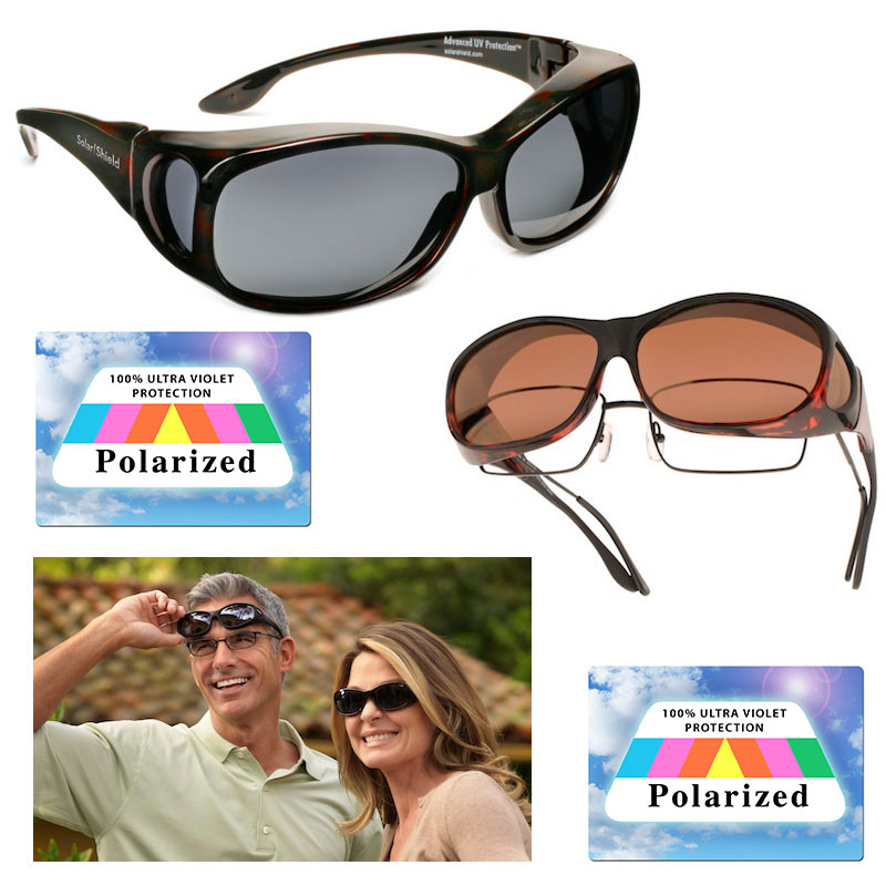 2 Pack FitOver Polarized Sunglasses For Men and Women Fits Over Your