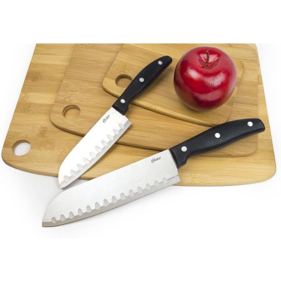 2 Piece Santoku Knife Set by Oster You get BOTH a 7 inch and 5 inch