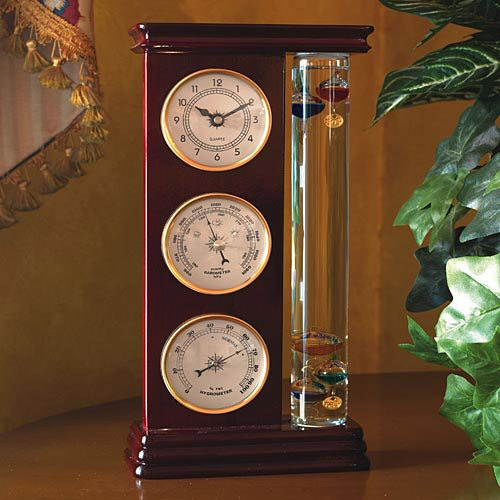 Wood Frame Galileo Weather Station with Clock, Barometer and Thermometer 13 Deals