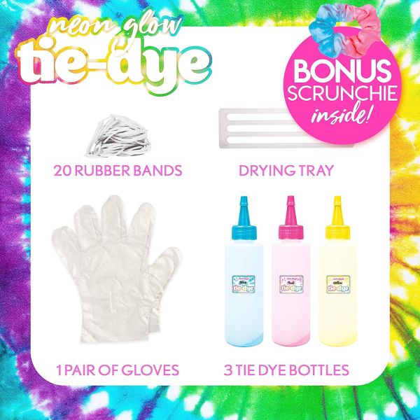 3 PACK of Neon Tie-Dye Kits - Create Up to 12 Colorful Custom Tie Dye  Creations PER KIT! $15 per kit at Walmart, but you're getting THREE kits  from us for the