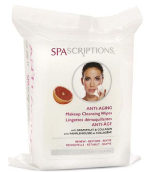 24 PACK of Spascriptions Anti-Aging Moisturizing Makeup / Cleansing Wipes $24 (reg $120)