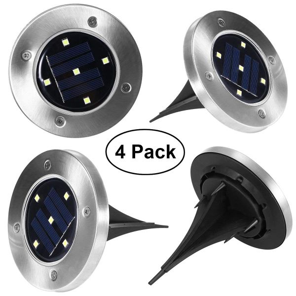 4 Pack of LED Solar In On Grou...