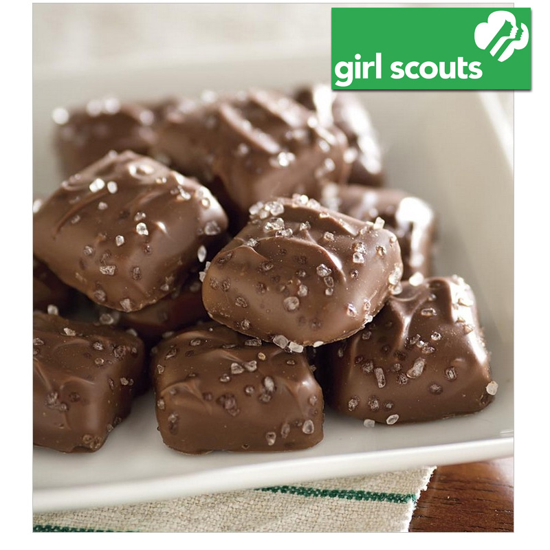 2 Boxes of Girl Scouts Dark Chocolate Sea Salt Caramels - (These are ...