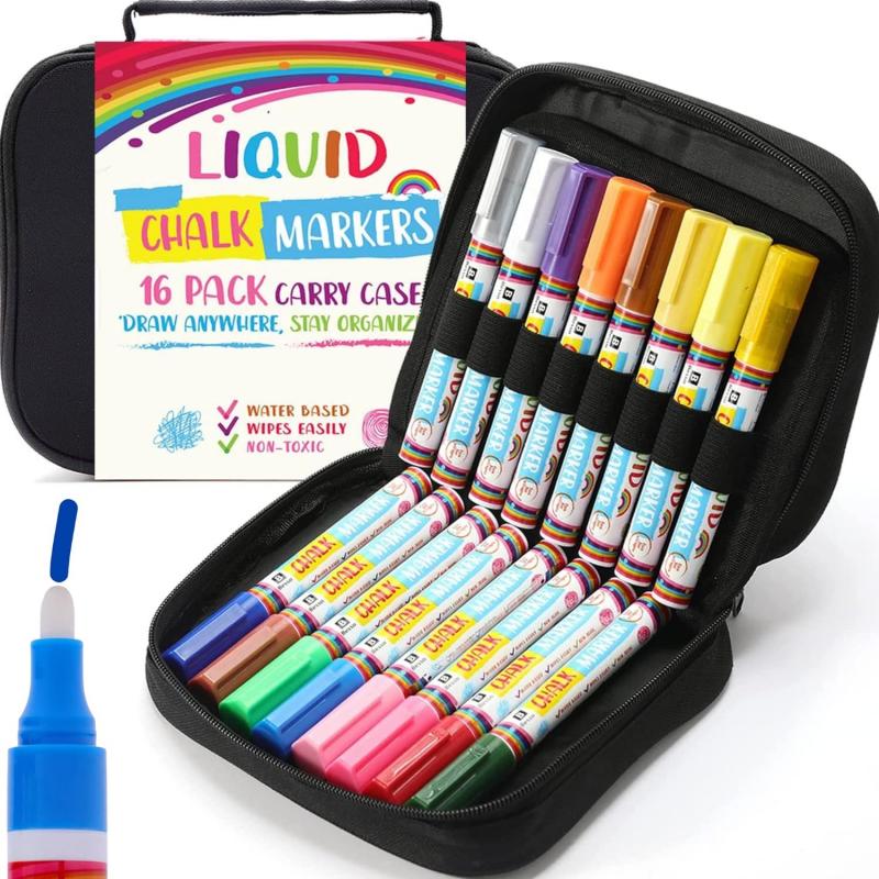 16 Chalk Markers with Case $14.99 (reg $25) | Back to School