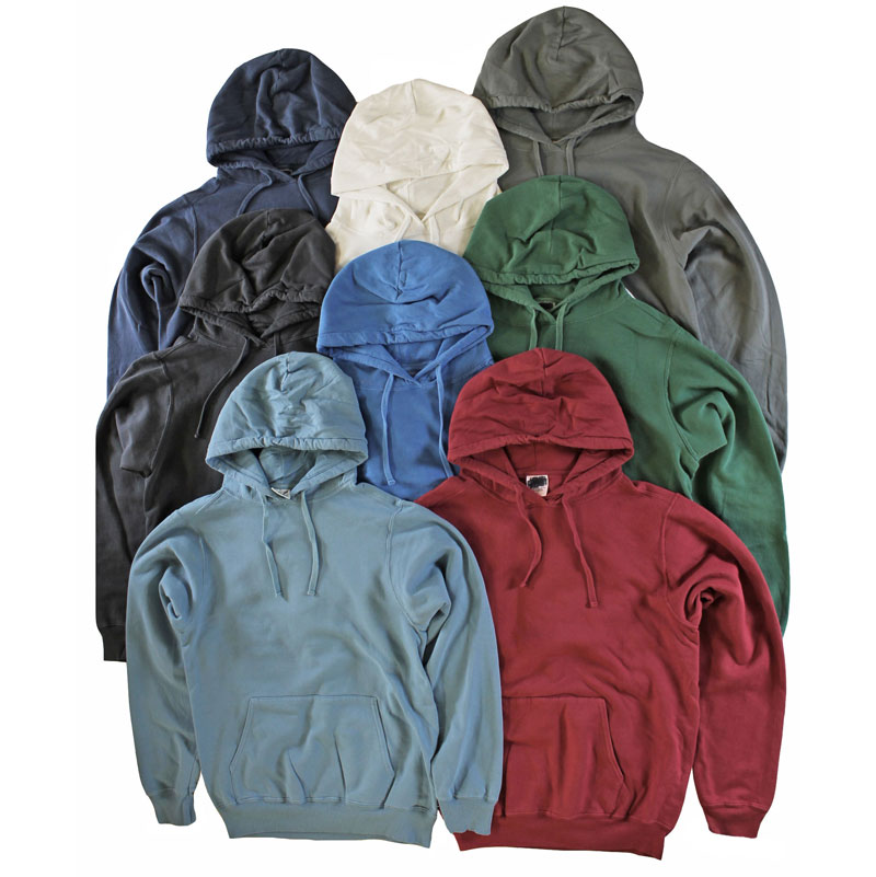 3 Pack of Vintage Colored Fleece Pullover Ringspun Cotton Hoodies in ...