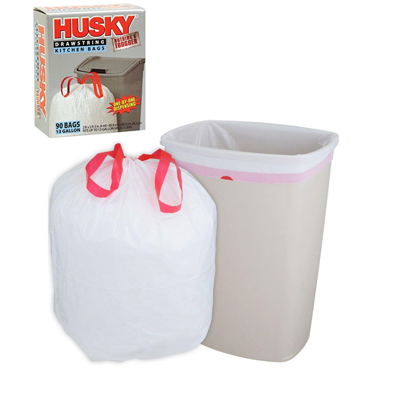 Husky 13 Gal. Drawstring Kitchen Trash Bags 90Count SHIPS FREE! 13 Deals